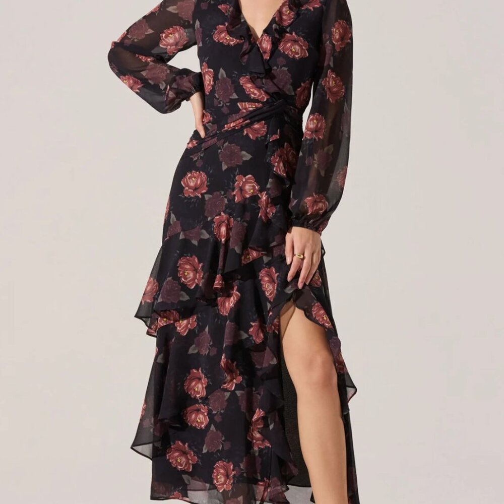 Floral Ruffle Maxi Dress